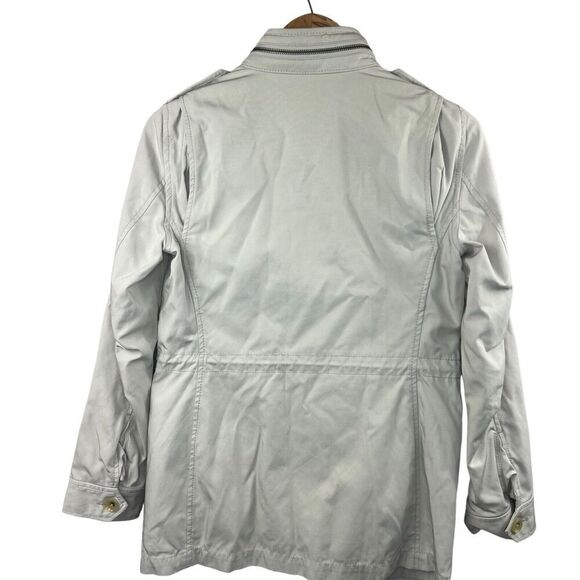 Banana Republic Tan Utility Jacket Size XS Zip Up Hide Away Hood - Picture 9 of 16